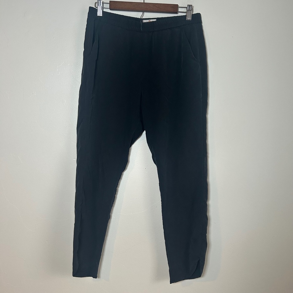 Marine Layer Allison Pant Black‎ Elastic Waist Tulip Hem Tapered Trousers Medium